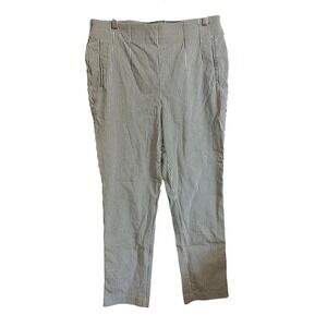 Rafaella Women's Size 14 Pull On Ankle Pants Striped Career‎ Casual
